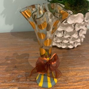 Middle sized hand painted MacKenzie Childs vase